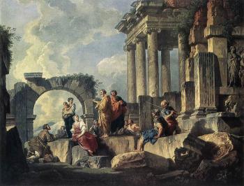 Giovanni Paolo Pannini : Apostle Paul Preaching On The Ruins